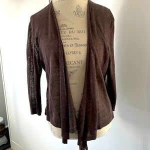 Nic+Zoe brown sweater matches the dress